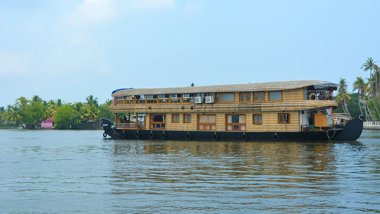 A houseboat on the Kerala backwaters