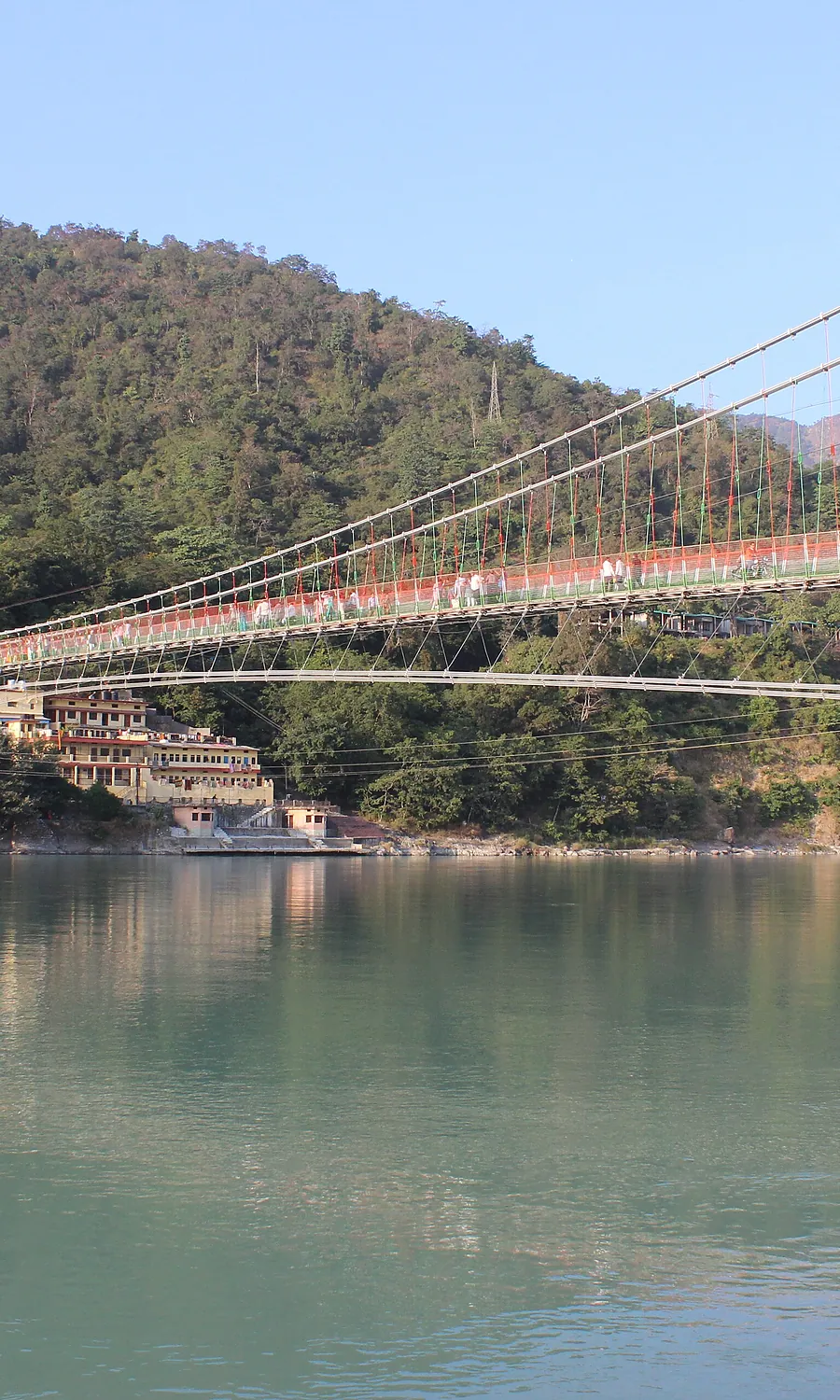 Lakshman Jhula over the Ganga at Rishikesh