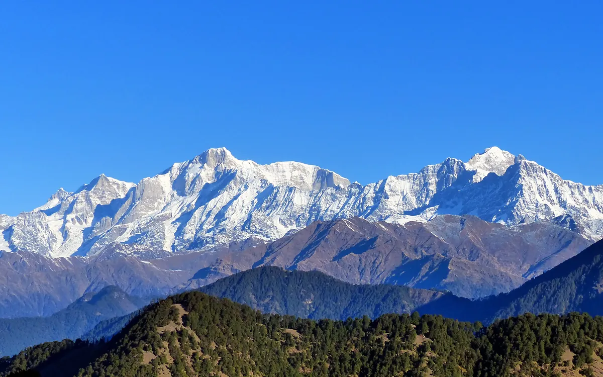 Snow-covered Himalayan range