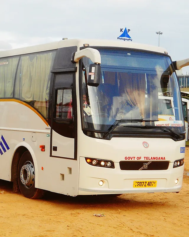 A Volvo multi-axle coach